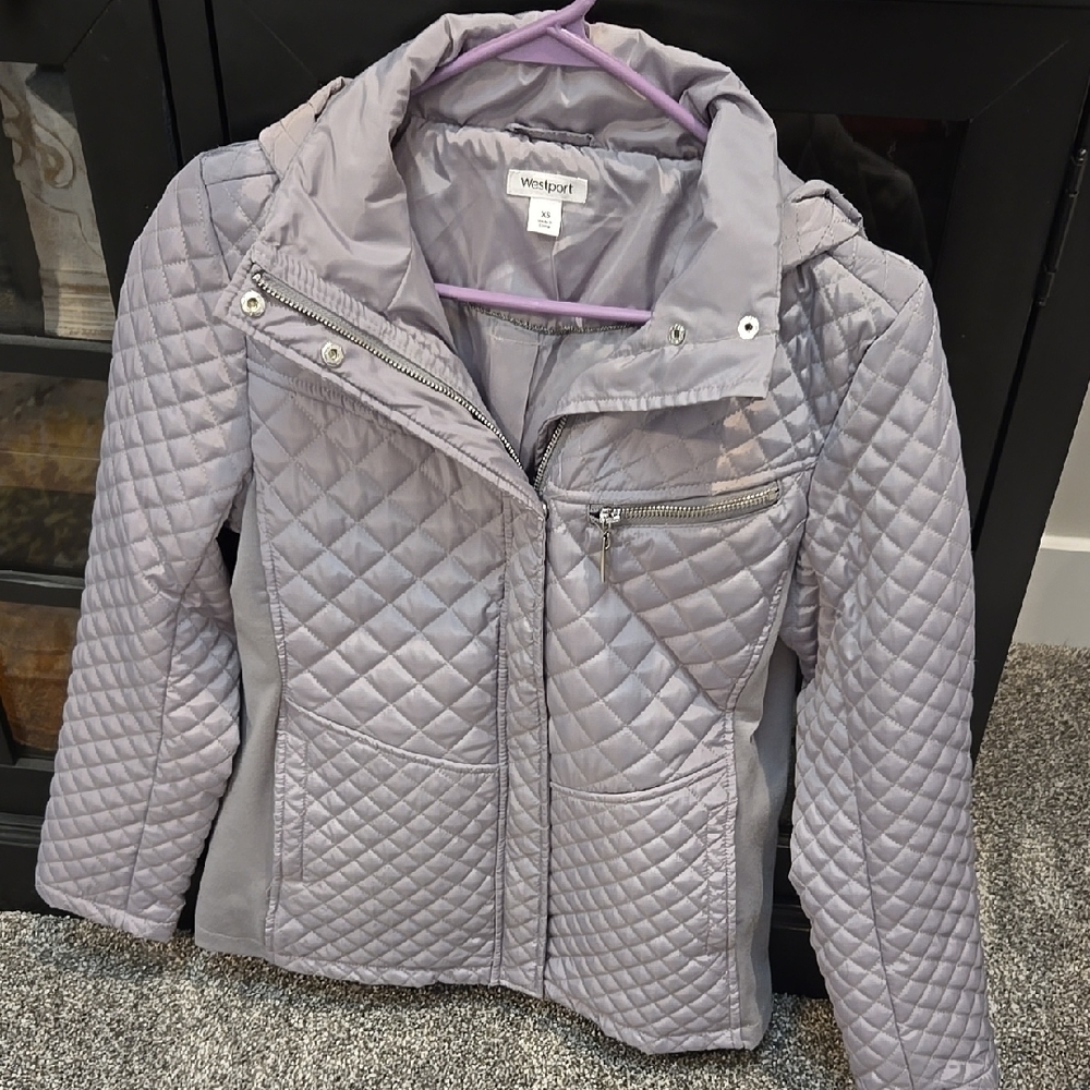 Westport Gray Quilted Puffer Jacket